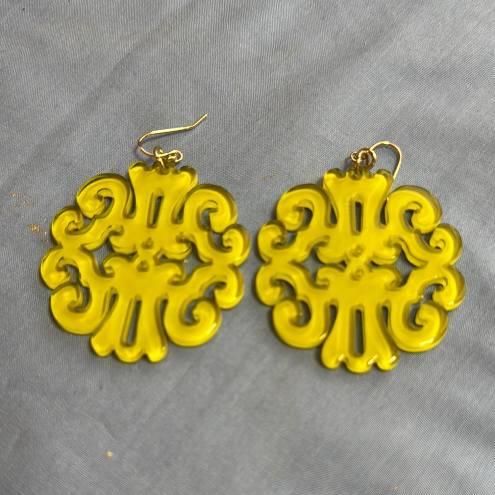 Elegant Chartreuse  Dangle Earrings